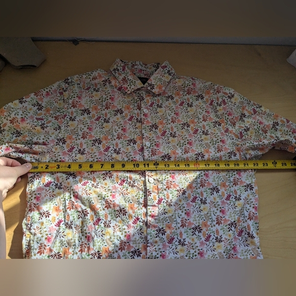GOOD MAN Men Button Down Shirt Floral Pattern Size XL 100% Cotton - Picture 8 of 10